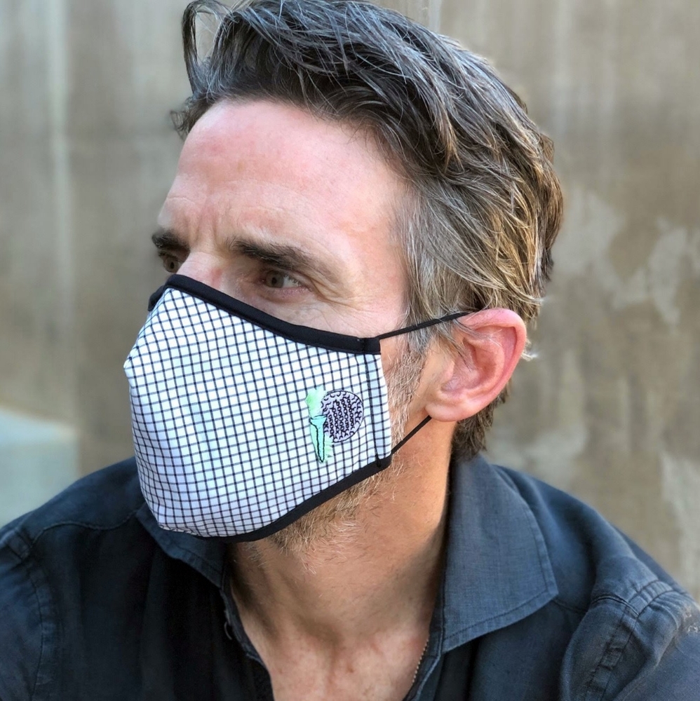 Eva Franco Cotton Golf Adult Face Mask w/Nose Wire - Picture 2 of 5